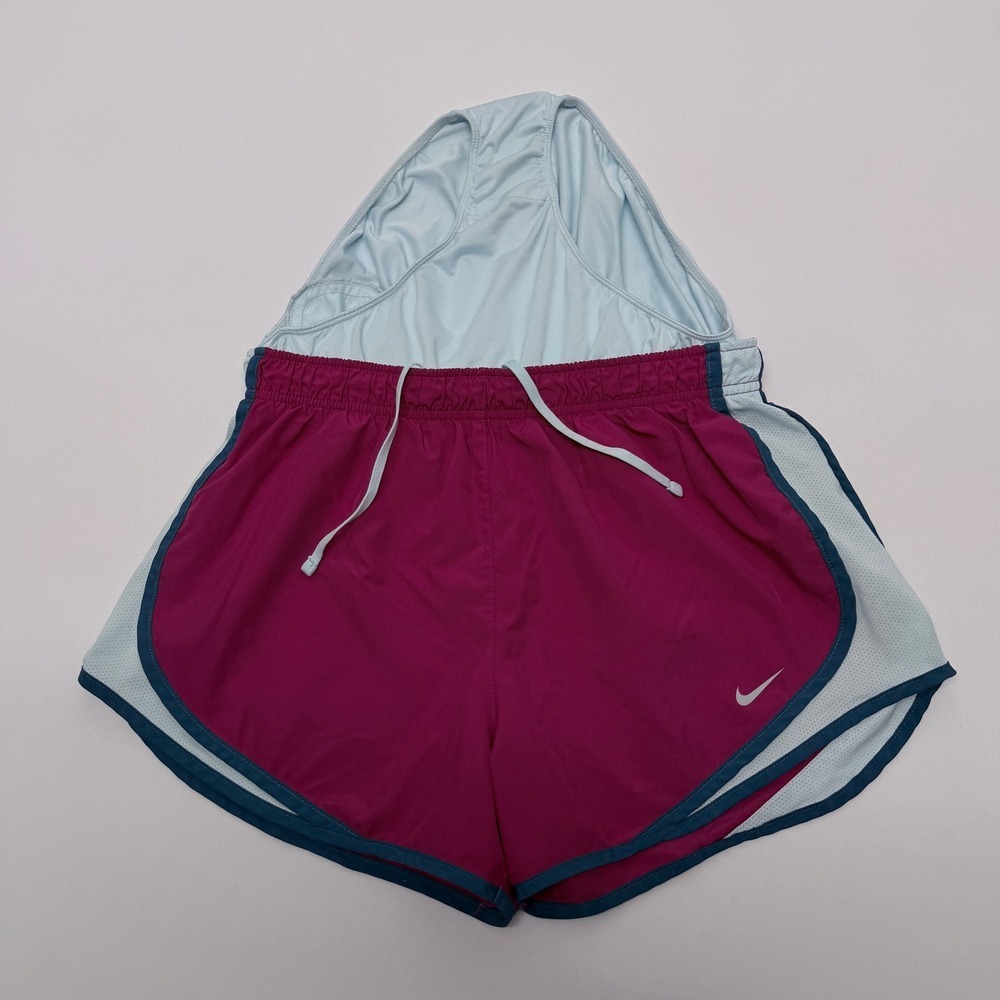 Nike Dri-FIT Tempo Running Shorts Pink Blue Mesh Womens Medium 831558-616 - Picture 5 of 9